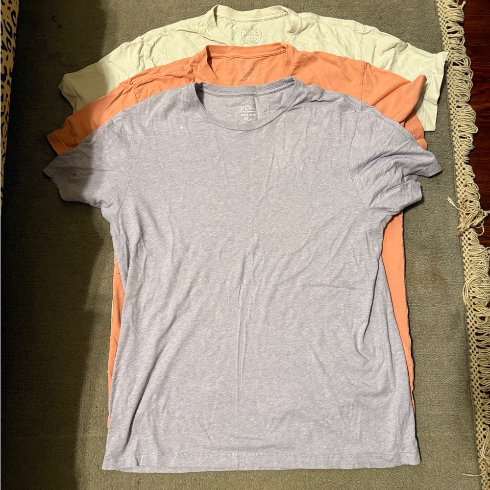 J.Crew Men’s T-Shirt Bundle Lot 6 Size Large 100% Cotton Casual Tees - Picture 6 of 9